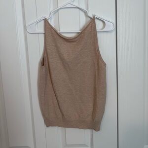 Women's Tan Sleeveless Top